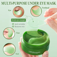 Haoutdory 60 Pairs Aloe Vera Collagen Under Eye Patches,Hydrating Eye Masks for Dark Circles,Puffiness,Wrinkles & Fine Lines,Soothing Anti-Aging Skincare for Men & Women