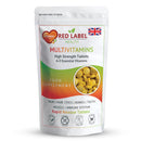 Red Label Health Multivitamin Tablets for Men & Women, 30 Tablets 1 Month Supply A-Z Essential High Strength Multi Vitamin Supplement Immune Support & Daily Wellbeing Vegetarian Multivitamins One a Day
