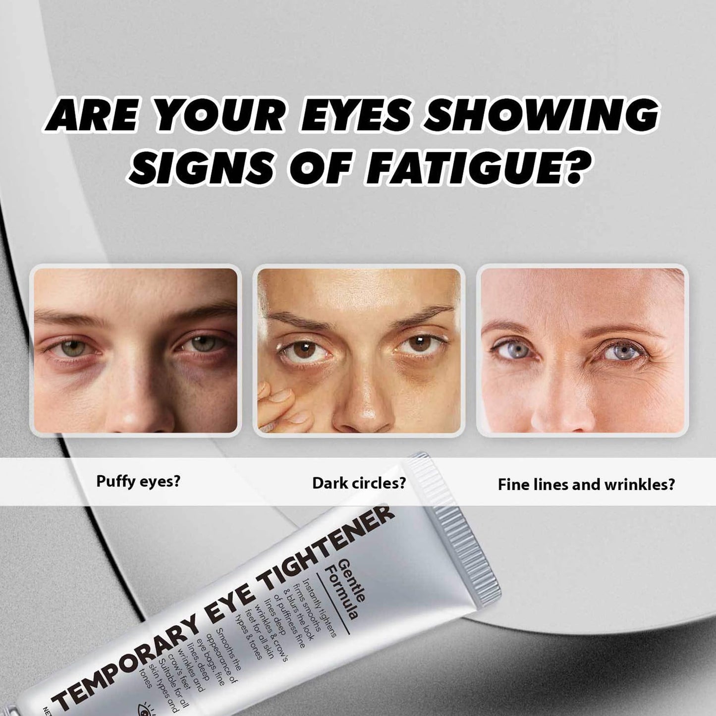 Davtue Perfection Eye Tightener, Temporary Eye Tightener, Instant & Temporary Under Eyes Tightener Cream with Brush, Gentle Skin Care Moisturizing Cream (1)