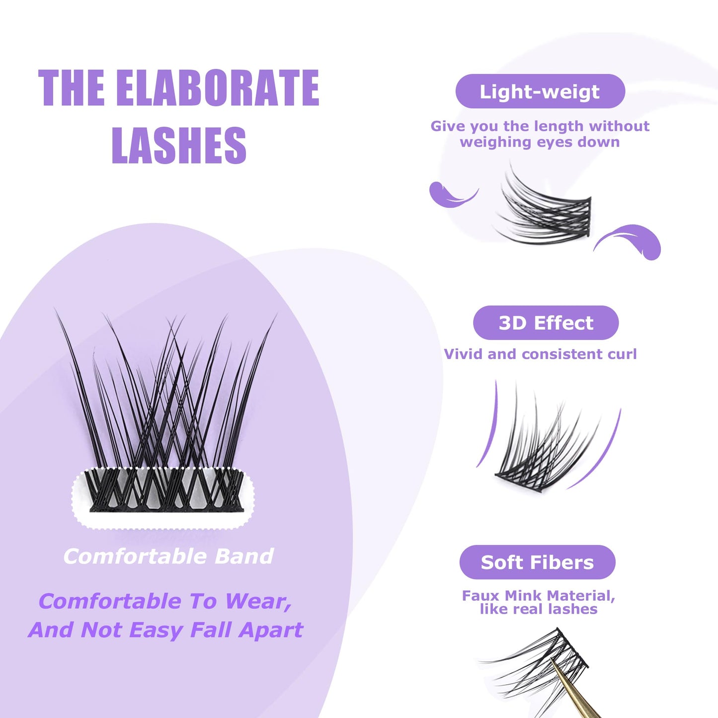 GAQQI Cluster Lashes 12mm Individual Lash Clusters 120Pcs C Curl 12 mm Eyelashes Diy Eyelash Extensions Soft Eyelashes Natural Look False Lashes At Home(GQ03-C 12mm)