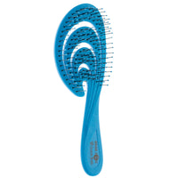 Head Jog 18 Ocean Hair Brush. Eco Friendly Vent Paddle Brushes With Flexible Soft Bristles, Detangling Wet Or Dry Hair. Gentle Brushing & Detangling Brush For Curly & Wavy Hair (Aqua)