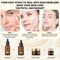 OKADY O'KADY Retinol Skincare Set,Anti Aging Skincare Routine Kit with Retinol Facial Essence, Eye Essence, Face Cream,Eye Cream,Facial Kit for Glowing Skin for Women with Valentine,Birthday,Halloween
