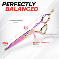 Shogun Rosa Japanese 440C Steel Hairdressing Scissors - Professional Barber Salon Shear for Hairdressers, Barbers, and Salon Use