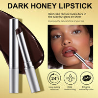 ISBEAUSOLS Dark Honey Lip Balm - Tinted Lip Balm - Long-Lasting Moisturising Lip Products - Lip Care For Repairing Lip Lines And Prevents Dry Cracked - Holiday Essentials For Women - Color Organic Lip Balm