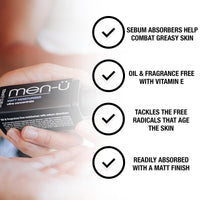 men-ü men-u MATT FACE MOISTURISER BUDDY TUBE 15ml, up to 20 applications, Ultra-Concentrate Mens Moisturiser, Use on the Face and Neck for Matt, Smooth & Firm Surface