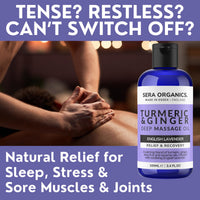 Sera Organics Turmeric Massage Oil for Arthritis, Joint & Muscle | Lavender 100ml