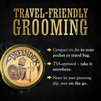 THE VINTAGE GROOMING CO. Defender Mustache Balm and Defender Mustache Guard Set | 2oz Mustache Balm & Mustache Drinking Protector