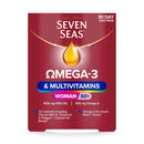 Seven Seas Omega-3 & Multivitamins Woman 50+, With Vitamin B12 and Calcium, 30-Day Duo Pack, 30 Omega-3 Capsules and 30 Multivitamin Tablets