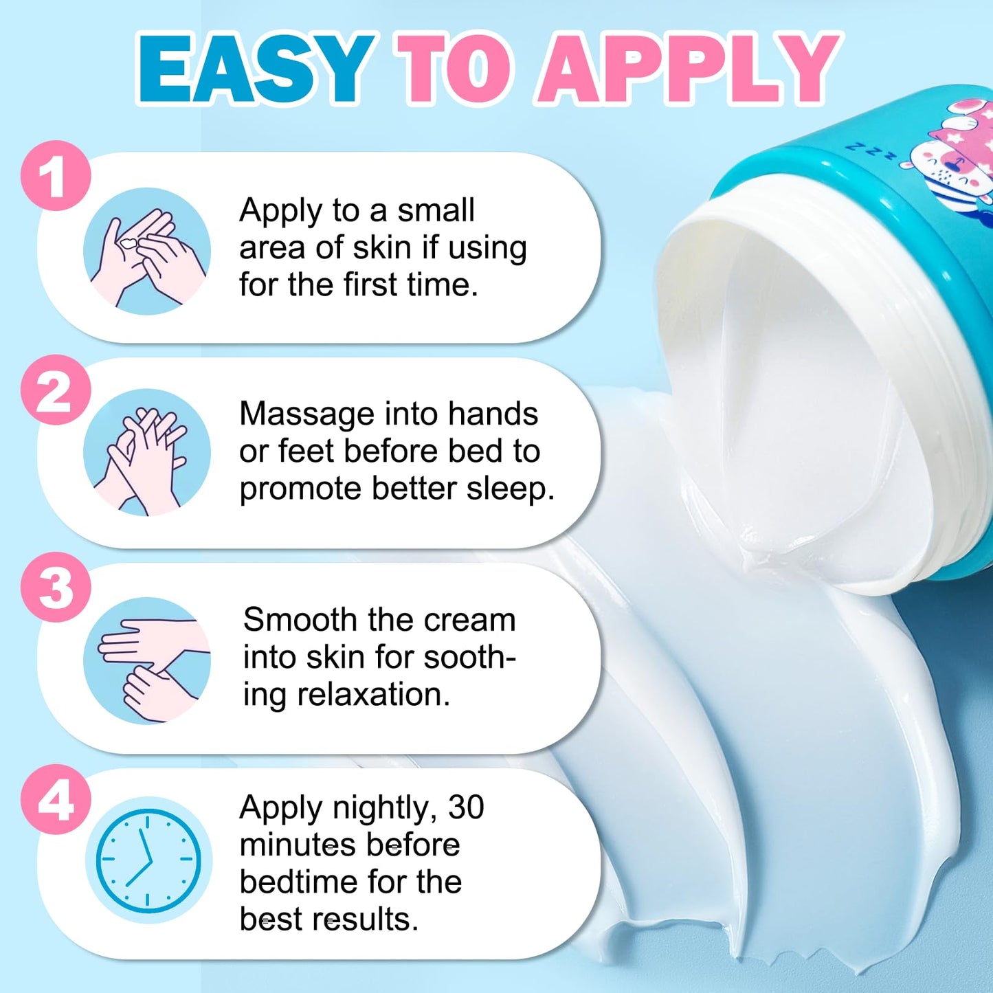 Magnesium Cream for Kids - Natural Soothing & Calming Magnesium Lotion with Aloe Vera & Chamomile, Perfect for Sensitive Skin, Promotes Relaxation & Better Sleep - 120g