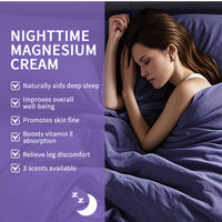 Siyinzu 100g Magnesium Cream for Sleep,Magnesium Sleep Body Cream,Magnesium Body Lotion,Magnesium Soothing S/leep Butter,Magnesium Calm C-ream,Organics Magnesium Balm,Relief Lavender & Magnesium Moisturizer