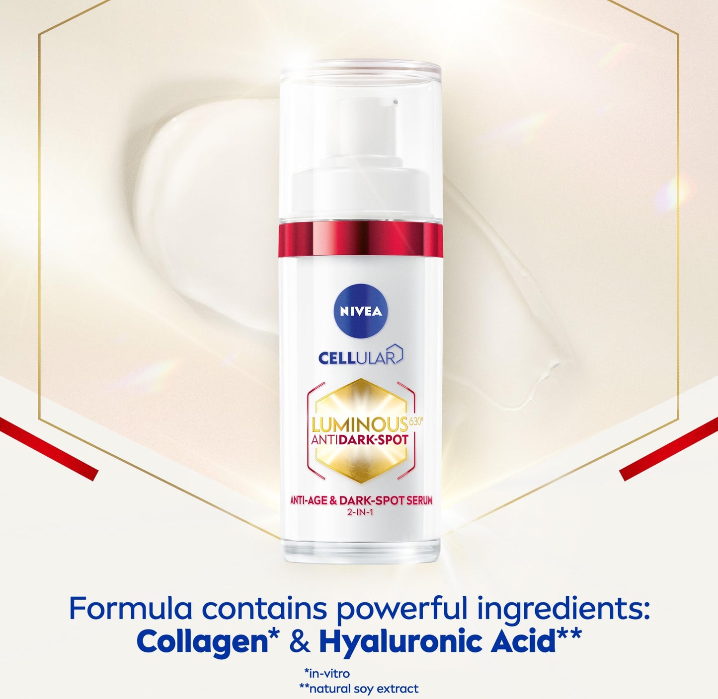 NIVEA Luminous 630 Anti-Age & Dark-Spot Serum (30ml), Facial Serum Reduces 10 Years of Accumulated Age Spots, Face Serum for Even, Strengthened, Younger-Looking Skin