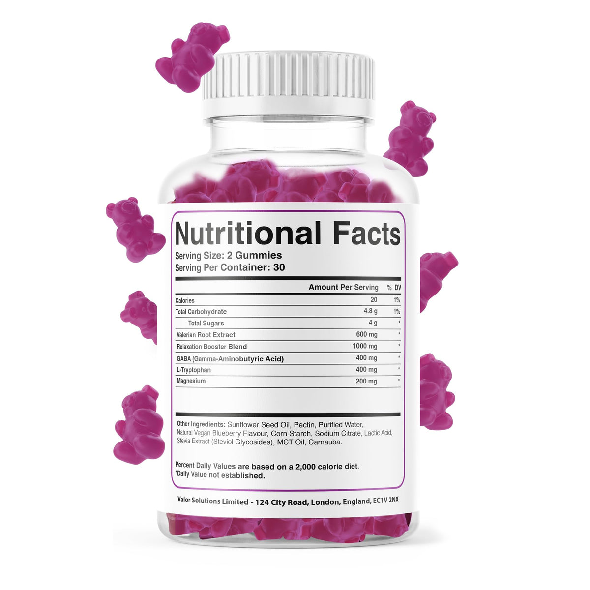 ONYX NUTRA Sleep Gummies with Magnesium | Blueberry Dreams Flavour | Night Bedtime Support | Vegan Chewable Gummys 60 Gummies (30 Servings)