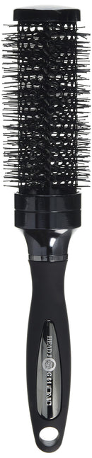 Head Jog 61 Black Ionic Radial Brush. Lightweight Round Hairbrush For Blow Drying, Curling. Ceramic Coated Barrel & Nylon Bristles, 38mm