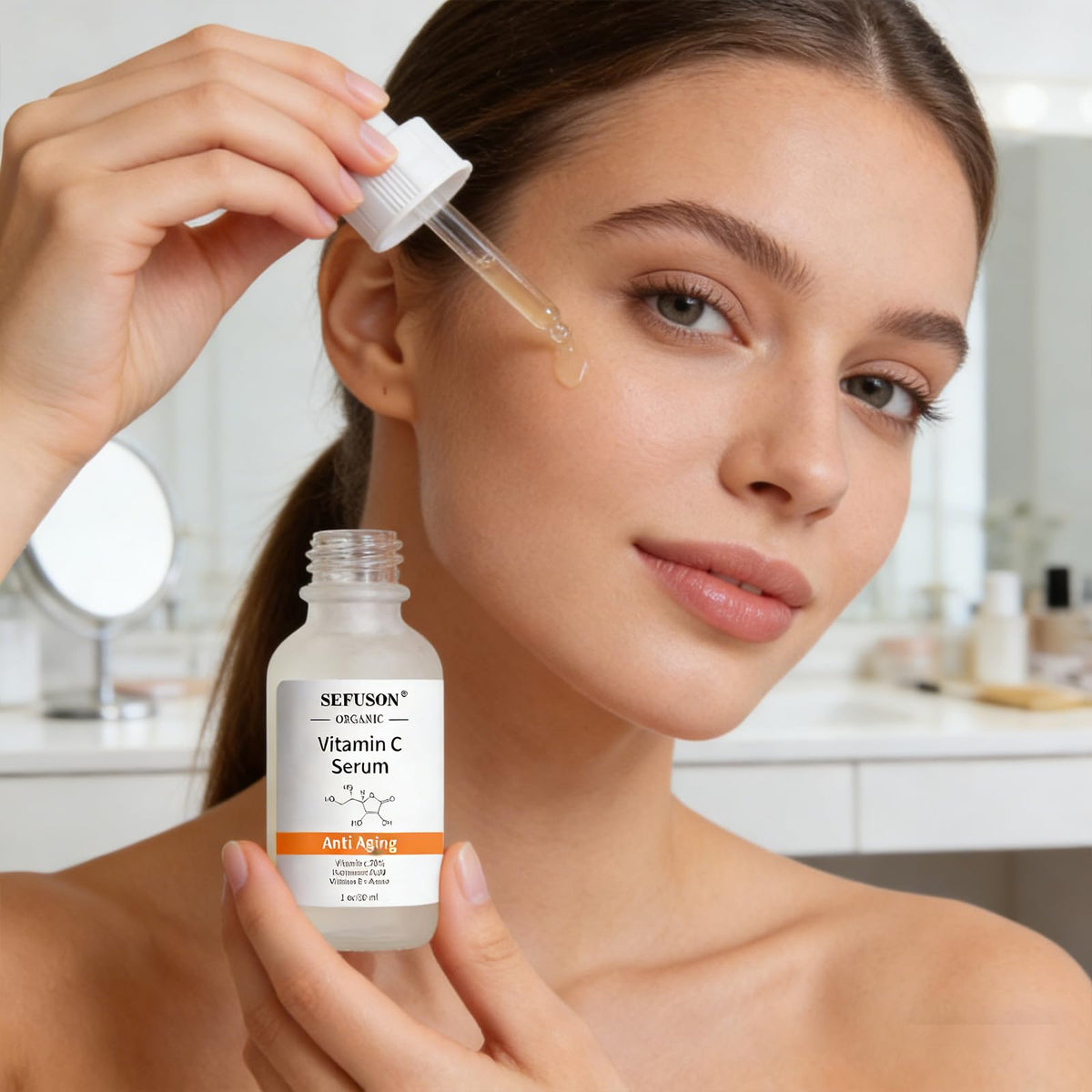SEFUSON Vitamin C Serum Face, With Hyaluronic Acid, Vitamin E,20% Vitamin C for Anti-wrinkle, Dark Circle, Restore & Boost Collagen, Firming skin (30ML)