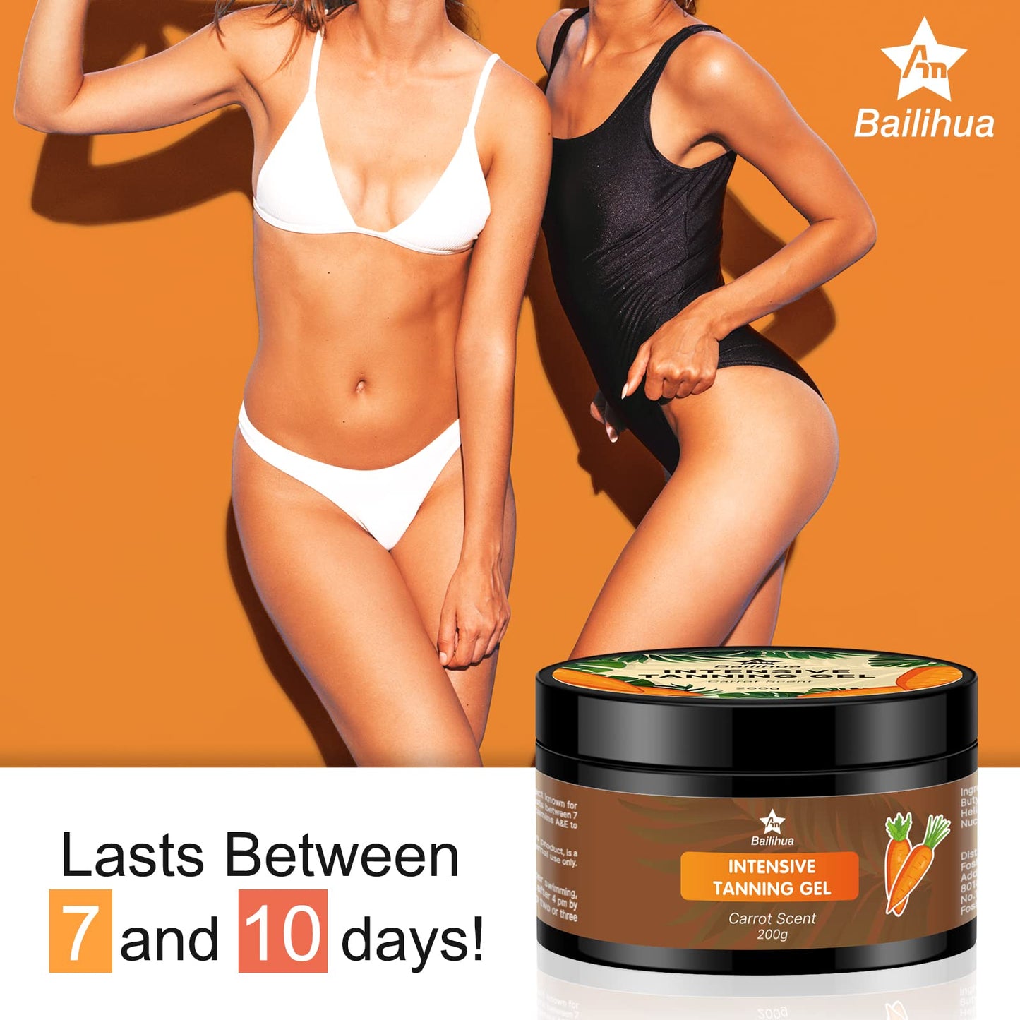 AN BAILIHUA Tanning Accelerator Gel Cream for Sun with Carrot and Coconut Oils