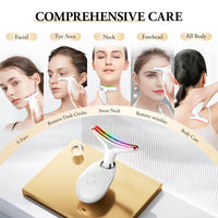 ANLAN Face Massager,7-in-1 Facial Lifting Device,Face Sculpting Device,7 Colors 3 Modes Facial Massager Electric Anti-Aging,45°C EMS Red Light Therapy Neck Lift Wrinkle Remover Skin Tighten Machine