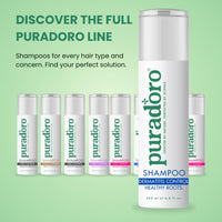 Puradoro Dermatitis Control & Healthy Roots Shampoo – Soothes Seborrheic Dermatitis, Reduces Sebum, Infused with Tea Tree, Jojoba & Chamomile, Natural Scalp Relief For Men & Women