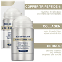 Ninnyi 2 PCS Collagen Peptides Firming Serum Stick, Anti Aging Peptides Serum Stick Improves Skin Elasticity for Tightening Sagging Skin