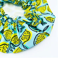 SMUG Shower Cap | Waterproof Shower Cap with Elastic Lining | Four Prints Available | Showers, Cooking, Spa Salon, Sleeping, Makeup | Shower Caps For Women UK Long Hair Short Hair | Lemon