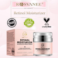 ROSVANEE Retinol Moisturizer Dermatologist Tested Anti Aging Cream for Face, Neck and Eye with 2.5% Retinol, Hyaluronic Acid and Vitamins E & B5, Anti Wrinkle Deep Hydration Cream for Men & Women