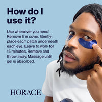 HORACE Anti-Fatigue Under-Eye Patches for Men - Unscented, Pack of 5 Pairs