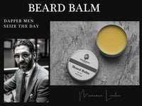 Maneman London Vanilla Beard Balm For Men - Natural Beard Thickener & Beard Softener For Men - Beard Conditioner for Men Enriched with Shea Butter & Argan Oil - 60g (Vanilla)
