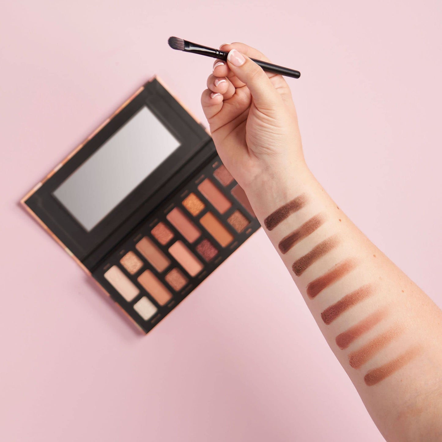 W7 Nudification Pressed Pigment Palette - 16 High Impact Nude Colors - Flawless Long-Lasting Glam Makeup