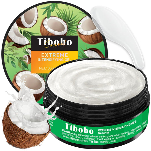 Premium Tan Accelerator Gel 100g - For Sunbed Use & Outdoor Sun Tanning Enhancer, Fast Bronzing Cream with Natural Oils Formula, Intensifying Self Tanning Boosting Oil, Long-Lasting Hydrating(Coconut)