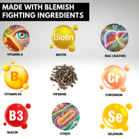 Addrena Blemless 60 Clear Skin Supplement Pill for Women Men Teens Spot Vitamin