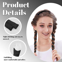 LunarCharm Heatless Curling Headband, Heatless Curlers with Small Hairpin, Overnight Curls with Thin Curlers for Sleeping, Black