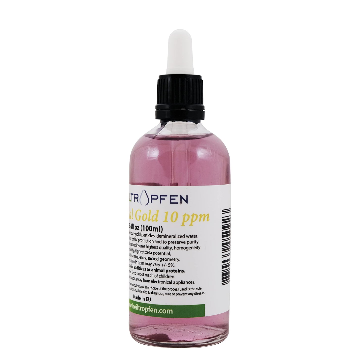 Colloidal Gold | 10 ppm | 3.4 Fl Oz - 100 ml | Heiltropfen®