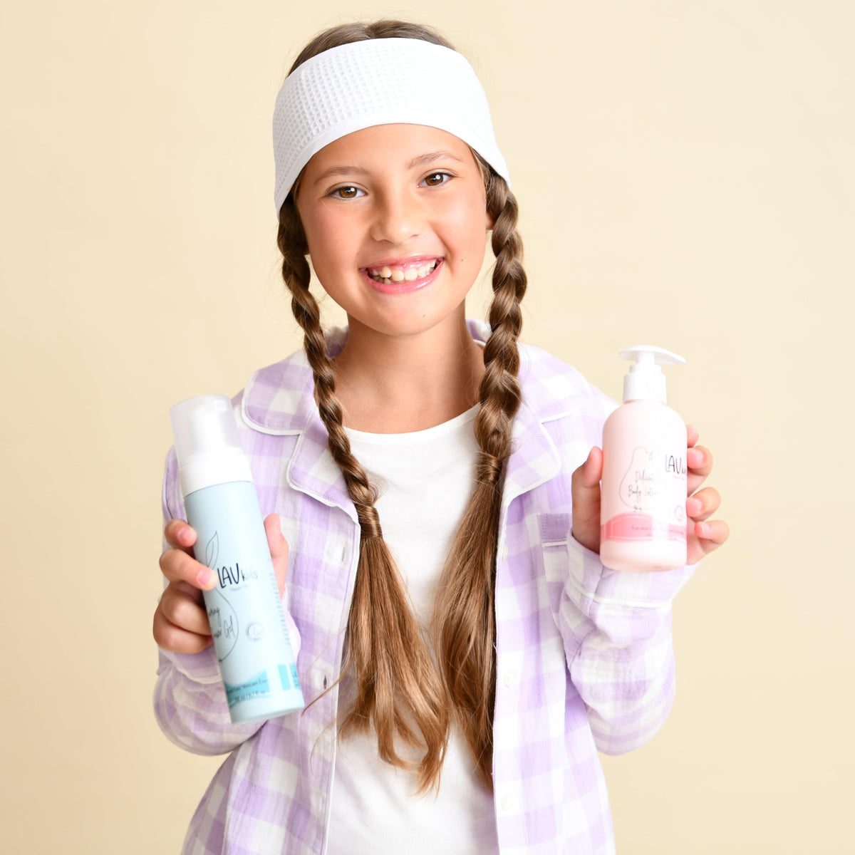 LAV KIDS Lav Kids Moisturising Bodycare Bundle- Shower Gel for Soft and Delicately Scented Skin 200ml & Delicate Body Lotion 200ml, Dermatologically Tested, good for Sensitive Skin