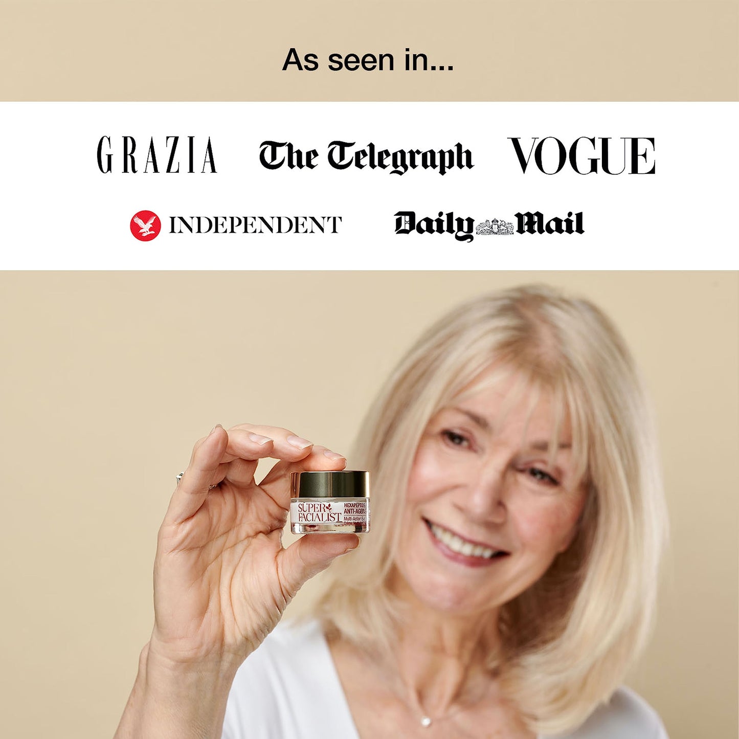 Super Facialist Hexapeptide 9 Anti-Ageing Advanced Multi Action Eye Cream - Anti Ageing Face Cream to Target Dark Circles & Fine Lines with Caffeine, Vegan Friendly, 15 ml