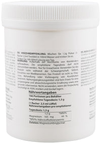 Magnesium glycinate as Magnesium bisglycinate | 0.55 lb – 250 g | Crystal Powder Soluble in Water | Heiltropfen®