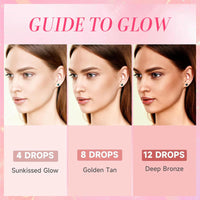 Tanning Drops, Enhances Natural Skin Tone, Moisturises Skin, Gradual Tanning, Naturally Promotes Melanin Production, Protects Against Sun Damage, Suitable for All Skin Types (60ml)