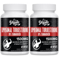 Yapila Liposomal Turkesterone Supplement - 1500mg Ajuga Turkestanica Extract, Standardized to 20% Turkesterone, Max Absorption, High Strength for Bodybuilding, No Additives, Non-GMO, 2 Package