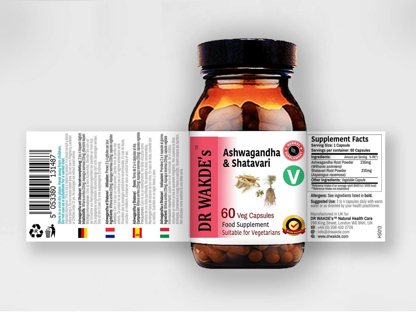 DR WAKDE'S Natural Health Care, London Ashwagandha & Shatavari