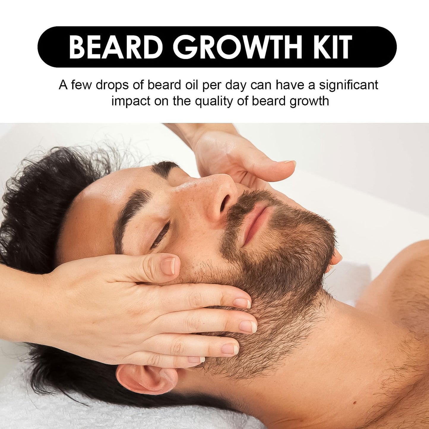 Coloroom Beard Growth Kit With Roller & Mild Essential Oil - Rapid Beard Growth & Thickening - Beards Grooming Kit For Men - Gifts For Dad