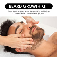 Coloroom Beard Growth Kit With Roller & Mild Essential Oil - Rapid Beard Growth & Thickening - Beards Grooming Kit For Men - Gifts For Dad