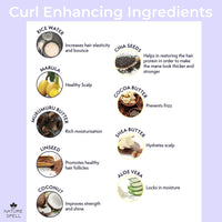 Curl Enhancing Hair Mask for Curly Hair by Nature Spell 400ml – Infused with Rice Water & Linseed, For All Curl Types, Sulphate Free Hair Mask, 100% Vegan, Made in the UK, white