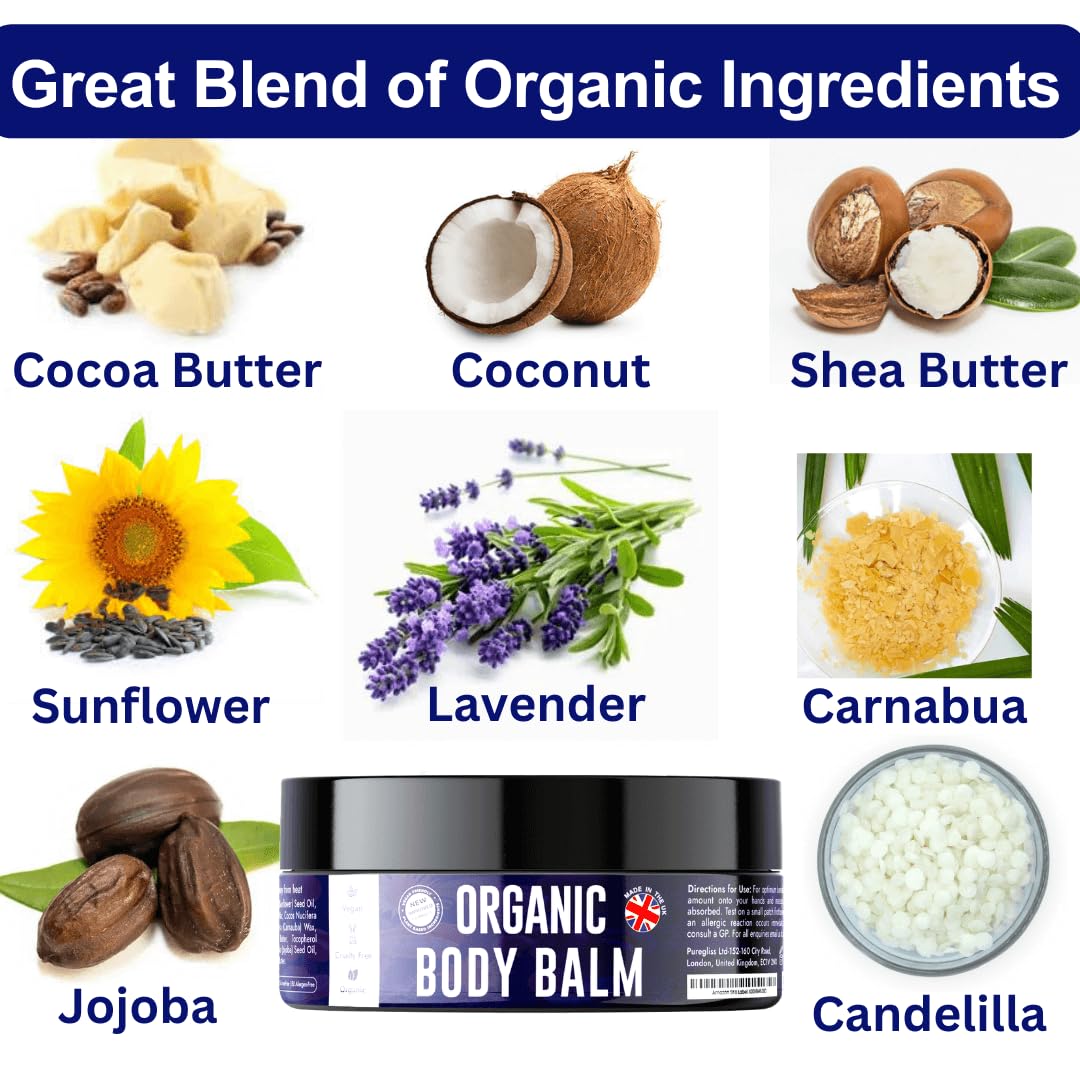 natriglo Intensive Body Moisturiser for Dry Skin | Shea Butter Moisturiser for Acne Prone Skin | Eczema Cream | Body Creams for Women, Men, Children with Coconut Oil, Lavender, Vitamin E by NatriGlo