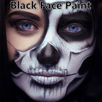 Go Ho Black Face Body Paint 0.88 oz,Water Based Creamy to Gel Body Painting SFX Makeup for Adults Children Halloween Cosplay Costumes Festivals Makeup, 25g