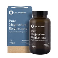 Pure Magnesium Bisglycinate by One Nutrition | High Absorption Magnesium for Sleep, Stress, Heart & Energy Support | 700mg per Capsule | 90 Capsules | 2-Month Supply