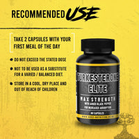 Nuke Nutrition Turkesterone 60 Capsules - Pure Ajuga Turkestanica Extract with Black Pepper for Faster Absorption – Boost Performance, Recovery & Strength - No Fillers, Batch Tested for Quality