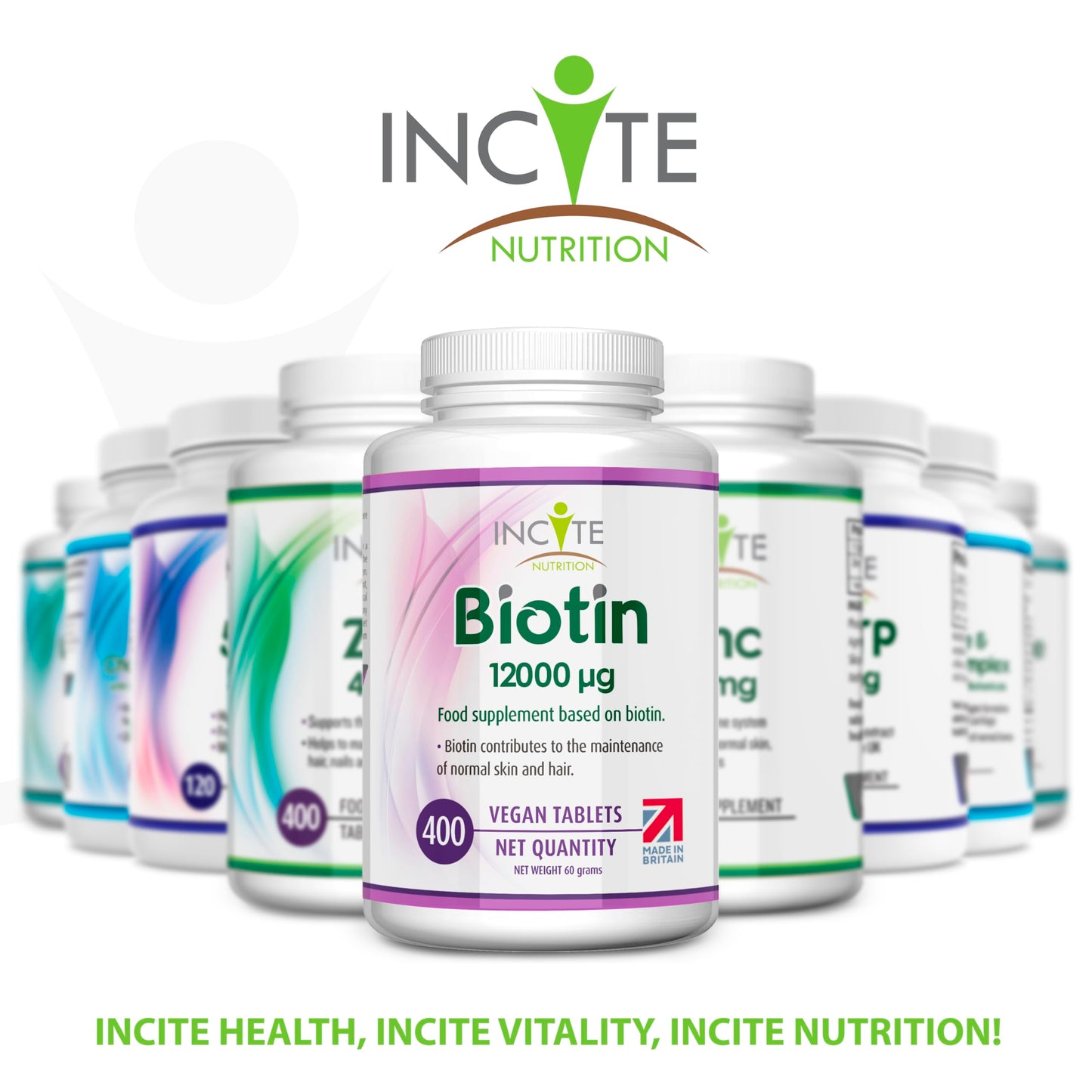 Biotin Hair Growth Supplement 12,000mcg - 400 Tiny 6mm Tablets (Full Year Plus Supply) - Biotin Hair Growth Tablets for Men & Women Biotin Tablets