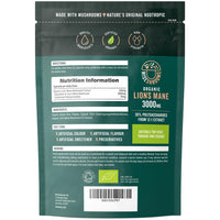 Lions Mane Supplement 3000mg | Organic | High Strength Mushroom Supplement | from Fruit Body | 90 Vegan Capsules | by Wiseshrooms
