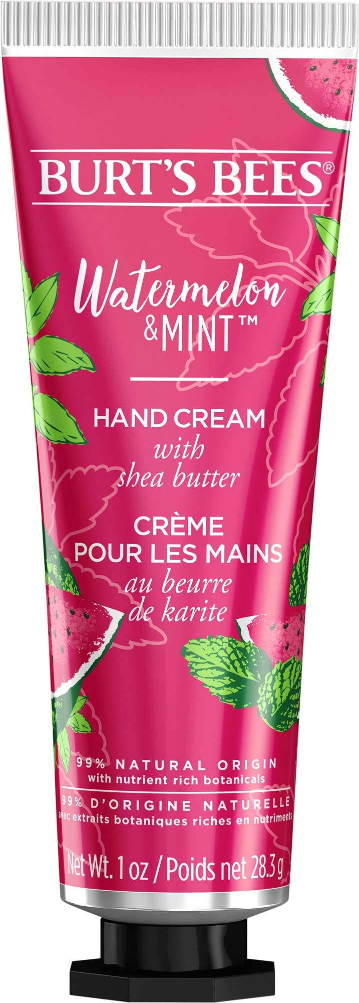 Burt's Bees Burt’s Bees Hand Cream for Very Dry Hands, Watermelon & Mint, Hand Moisturiser With Shea Butter, 28.3g