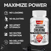 Joiavvy Liposomal Creatine Monohydrate Tablets 4220mg, 60 Chewable Pure Creatine Tablets, Added Creatine HCl, 15X Absorption, Creatine Powder Alternative, Gym Supplement for Men & Women, Vegan (60 Tablets)