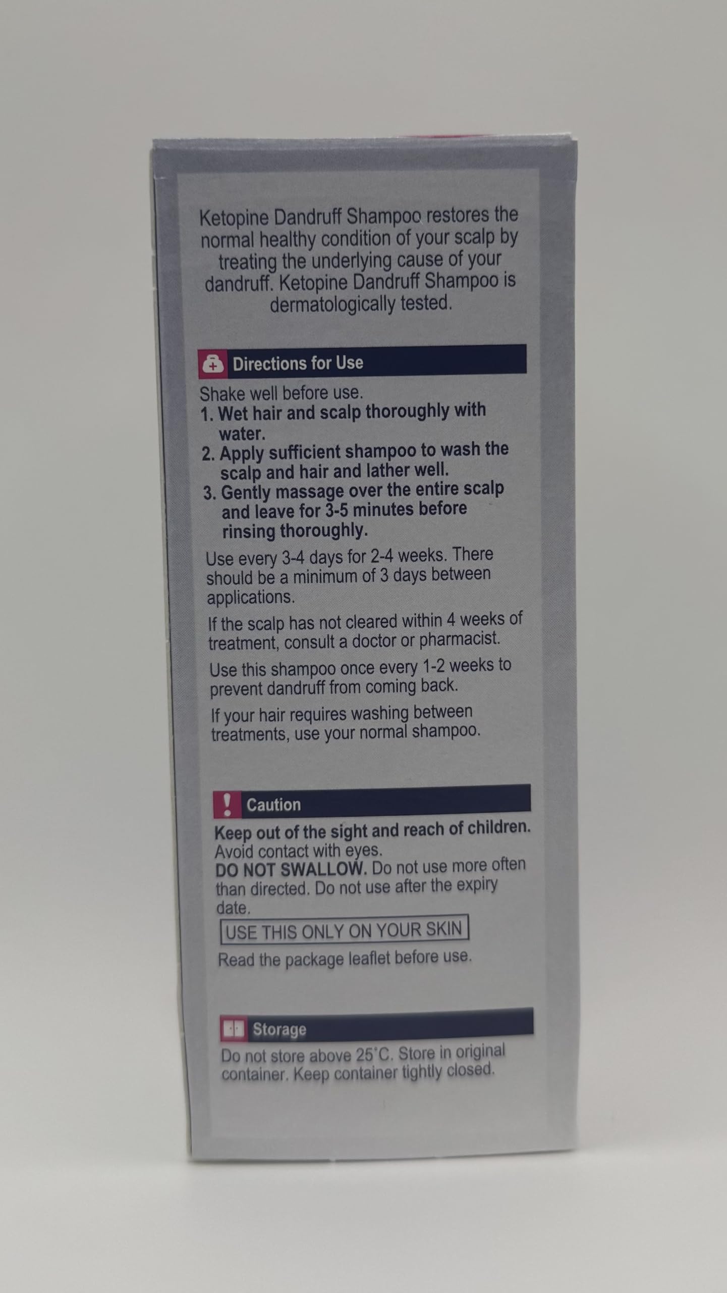 Asrev Healthcare Ketopine 2% Ketoconazole Anti-Dandruff Shampoo 6 x 60ml (6 PACK)
