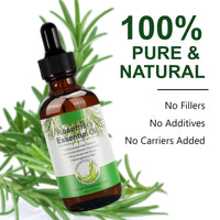 VXHDAG Rosemary Oil for Hair Growth & Skin Care - 100% Pure Rosemary Essential Oil for Eyebrow and Eyelash, Nourishes The Scalp, Stimulates Hair Growth for Men Women (2 Pack 2x60ML)